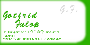 gotfrid fulop business card